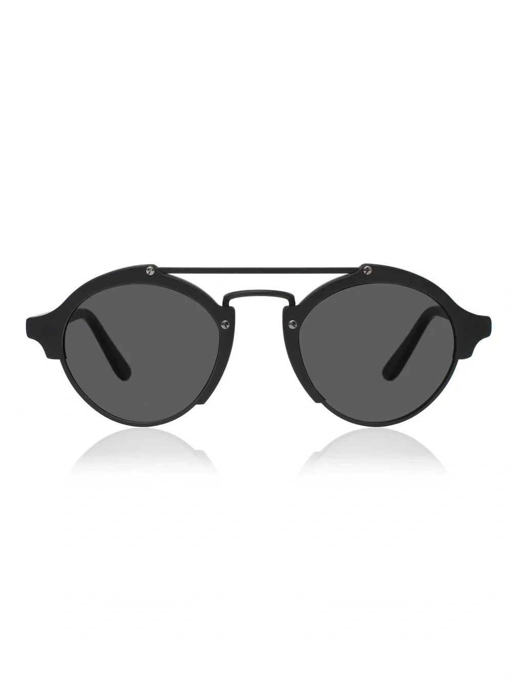 Illesteva Milan 2 Matte Black Aviator Sunglasses